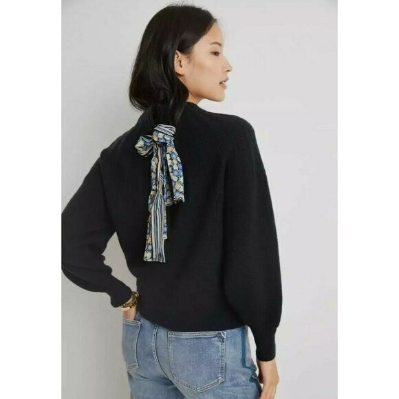 Anthropologie Liora Tie Back‎ Sweater Wool Blend Size XS - Picture 1 of 9